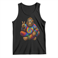 Hippie Bigfoot Peace Sign Tie Dye Sasquatch Tank Top