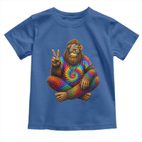 Hippie Bigfoot Peace Sign Tie Dye Sasquatch Toddler T Shirt