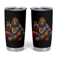 Hippie Bigfoot Peace Sign Tie Dye Sasquatch Tumbler Cup