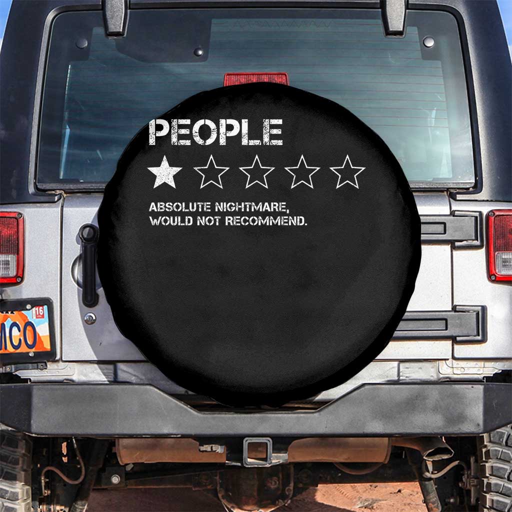People 1 Star Absolute Nightmare Would Not Recommend Spare Tire Cover Funny Bold Text