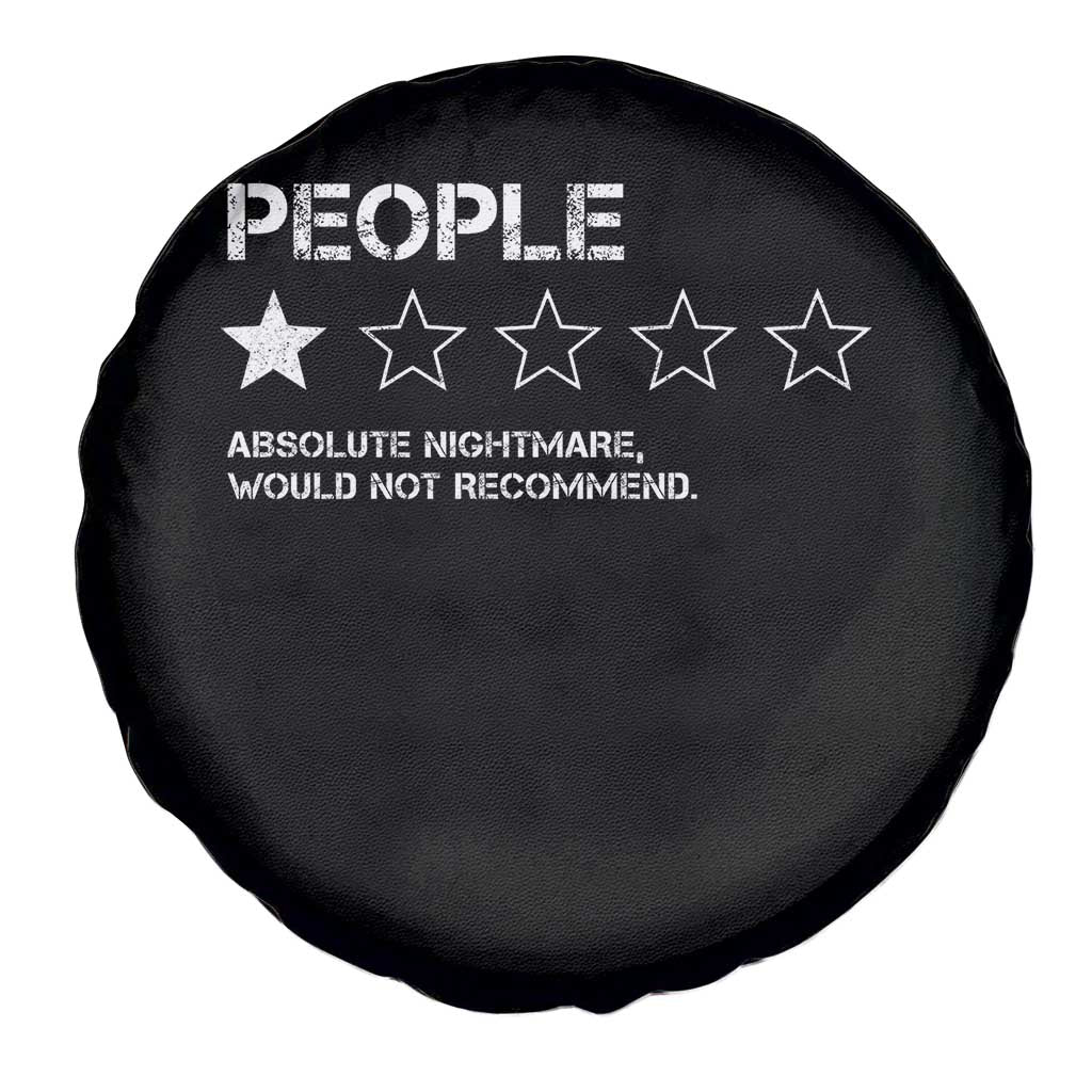 People 1 Star Absolute Nightmare Would Not Recommend Spare Tire Cover Funny Bold Text