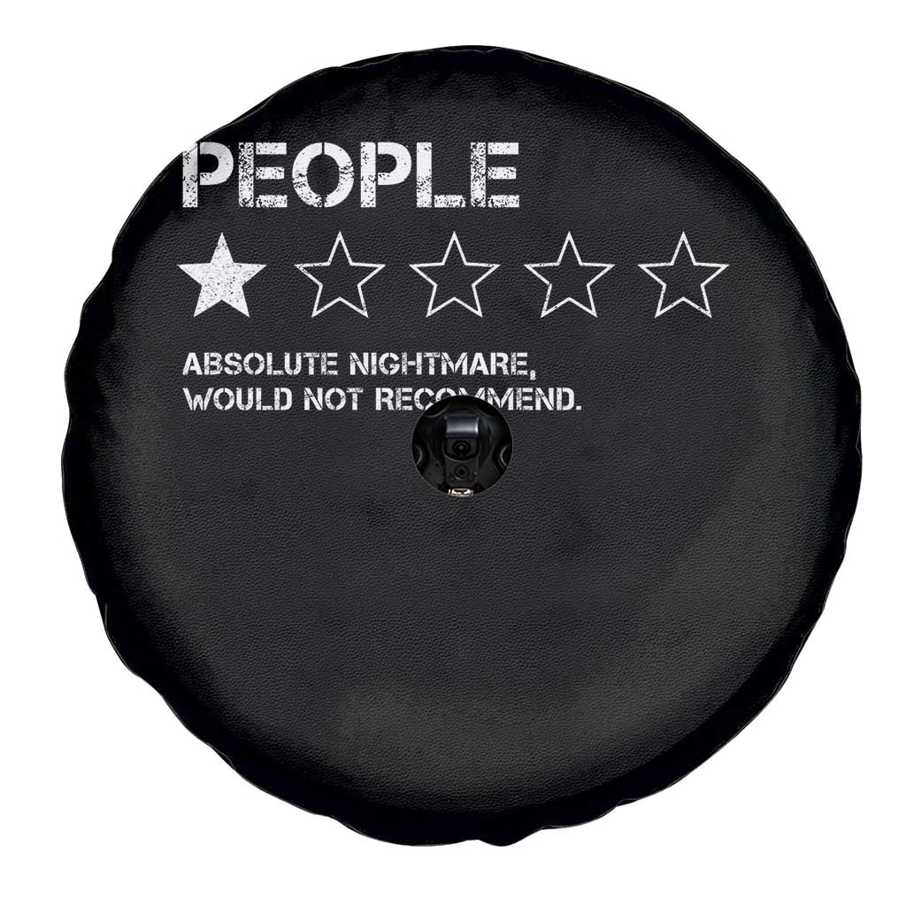 People 1 Star Absolute Nightmare Would Not Recommend Spare Tire Cover Funny Bold Text