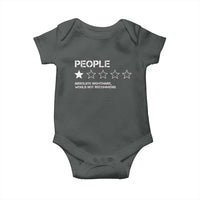 People 1 Star Absolute Nightmare Would Not Recommend Baby Onesie Funny Bold Text