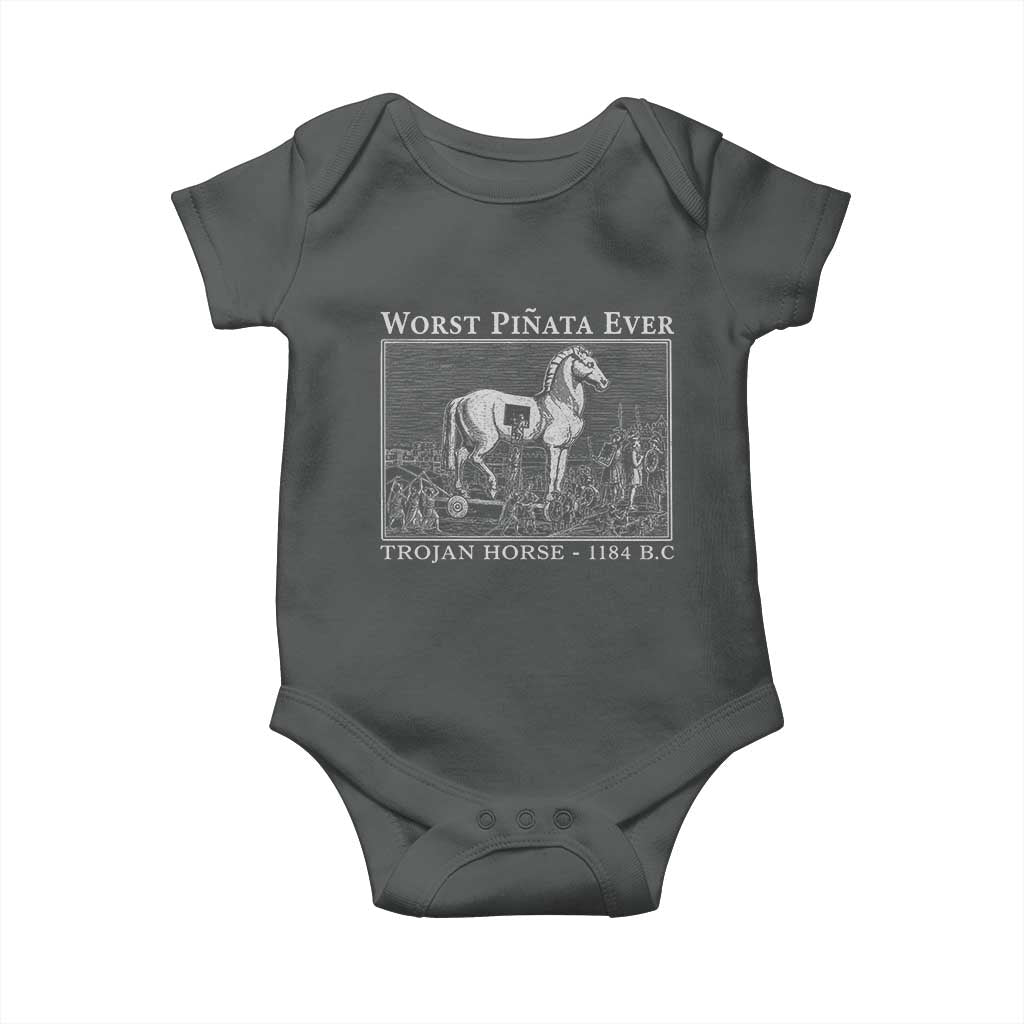Worst Pinata Ever Trojan Horse Baby Onesie Funny Greek Mythology History