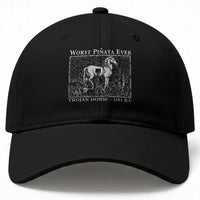 Worst Pinata Ever Trojan Horse Baseball Cap Funny Greek Mythology History