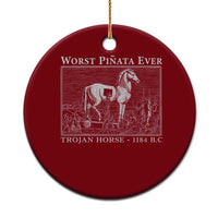 Worst Pinata Ever Trojan Horse Ceramic Ornament Funny Greek Mythology History