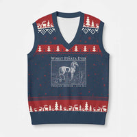Worst Pinata Ever Trojan Horse V-Neck Knit Sweater Vest Funny Greek Mythology History
