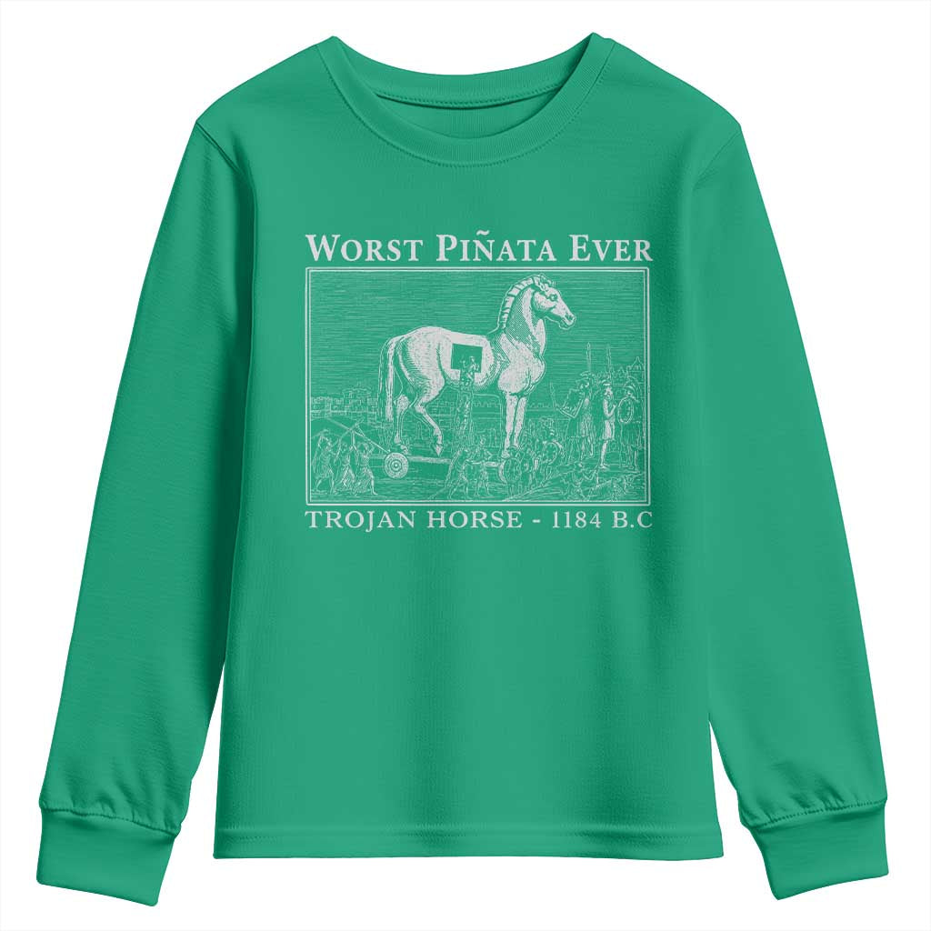Worst Pinata Ever Trojan Horse Youth Sweatshirt Funny Greek Mythology History