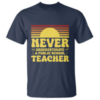 Harris Walz T Shirt Never Underestimate A Public School Teacher Sunshine Coconut Tree - Wonder Print Shop