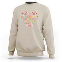 Harris Walz Supporter Sweatshirt Never Underestimate A Public School Teacher Flower Heart - Wonder Print Shop