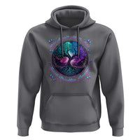 Suicide Prevention Awareness Hoodie Rise Against All The Odds Teal And Purple Tree Butterfly - Wonder Print Shop