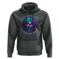 Suicide Prevention Awareness Hoodie Rise Against All The Odds Teal And Purple Tree Butterfly - Wonder Print Shop