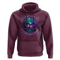 Suicide Prevention Awareness Hoodie Rise Against All The Odds Teal And Purple Tree Butterfly - Wonder Print Shop