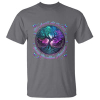 Suicide Prevention Awareness T Shirt Rise Against All The Odds Teal And Purple Tree Butterfly - Wonder Print Shop