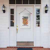 Funny Christian Garden Flag Fall For Jesus He Never Leaves Thanksgiving - Wonder Print Shop