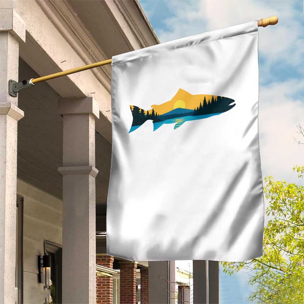 Trout Fly Fishing Outdoor Forest Mountain Nature Wildlife Fisherman Garden Flag - Wonder Print Shop