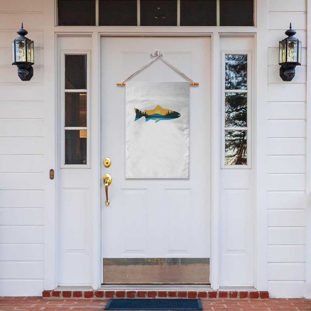 Trout Fly Fishing Outdoor Forest Mountain Nature Wildlife Fisherman Garden Flag - Wonder Print Shop