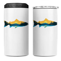 Trout Fly Fishing Outdoor Forest Mountain Nature Wildlife Fisherman 4 in 1 Can Cooler Tumbler - Wonder Print Shop