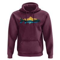 Trout Fly Fishing Outdoor Forest Mountain Nature Wildlife Fisherman Hoodie - Wonder Print Shop