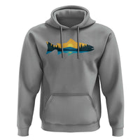 Trout Fly Fishing Outdoor Forest Mountain Nature Wildlife Fisherman Hoodie - Wonder Print Shop