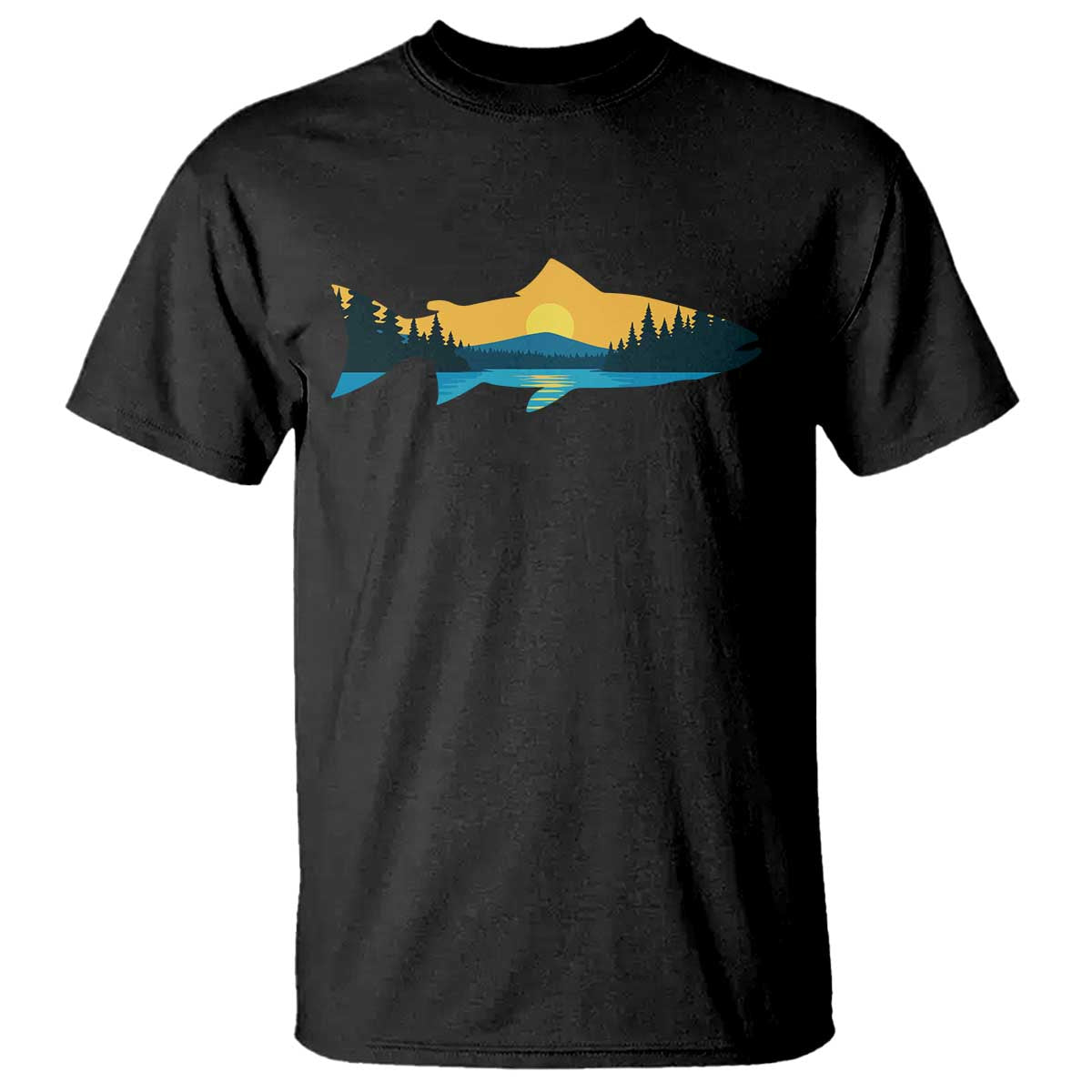 Trout Fly Fishing Outdoor Forest Mountain Nature Wildlife Fisherman T Shirt - Wonder Print Shop