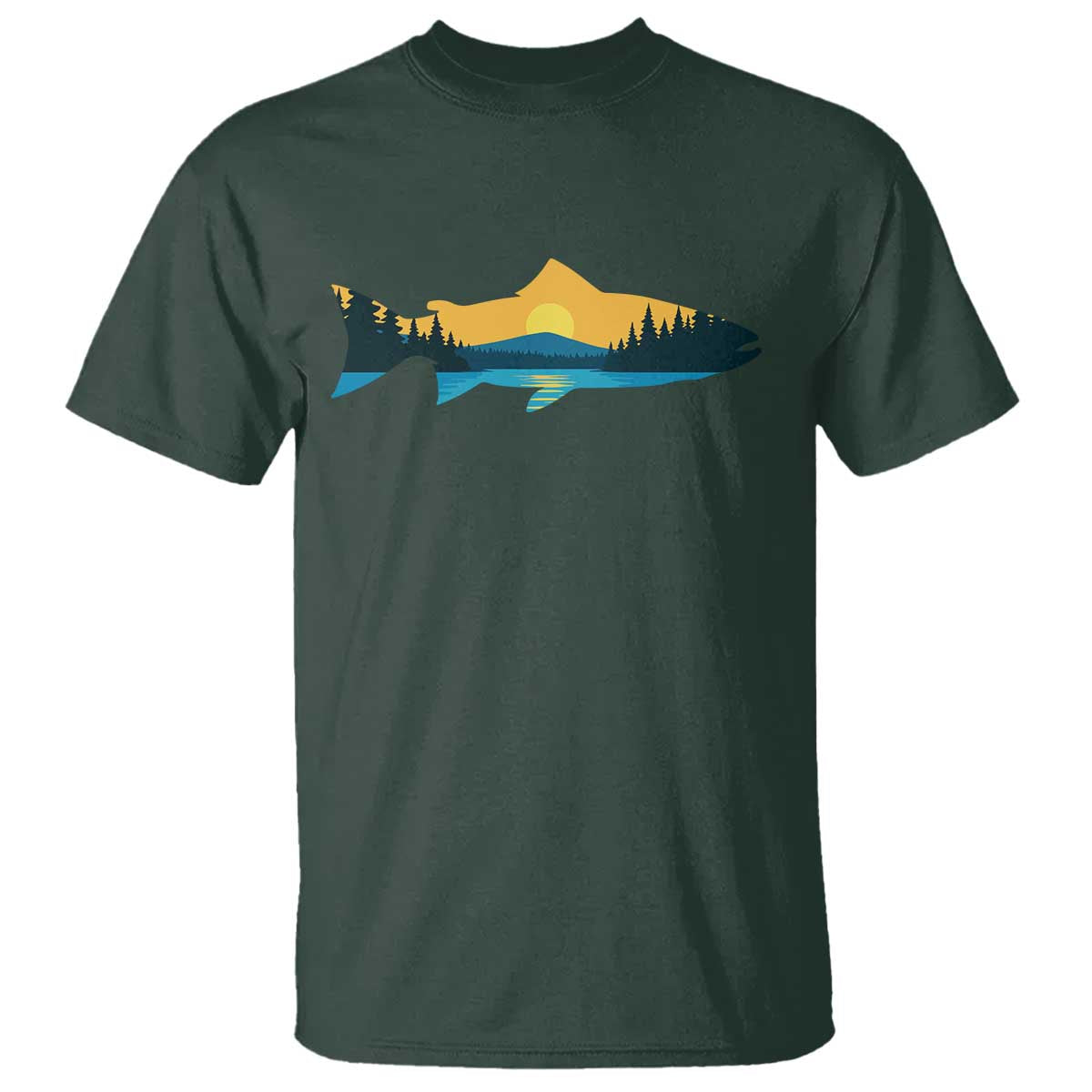 Trout Fly Fishing Outdoor Forest Mountain Nature Wildlife Fisherman T Shirt - Wonder Print Shop