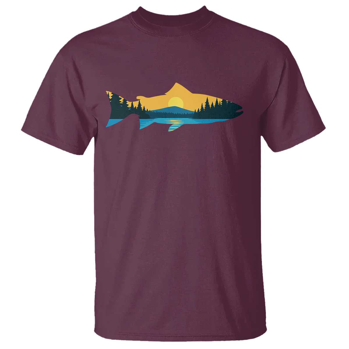 Trout Fly Fishing Outdoor Forest Mountain Nature Wildlife Fisherman T Shirt - Wonder Print Shop