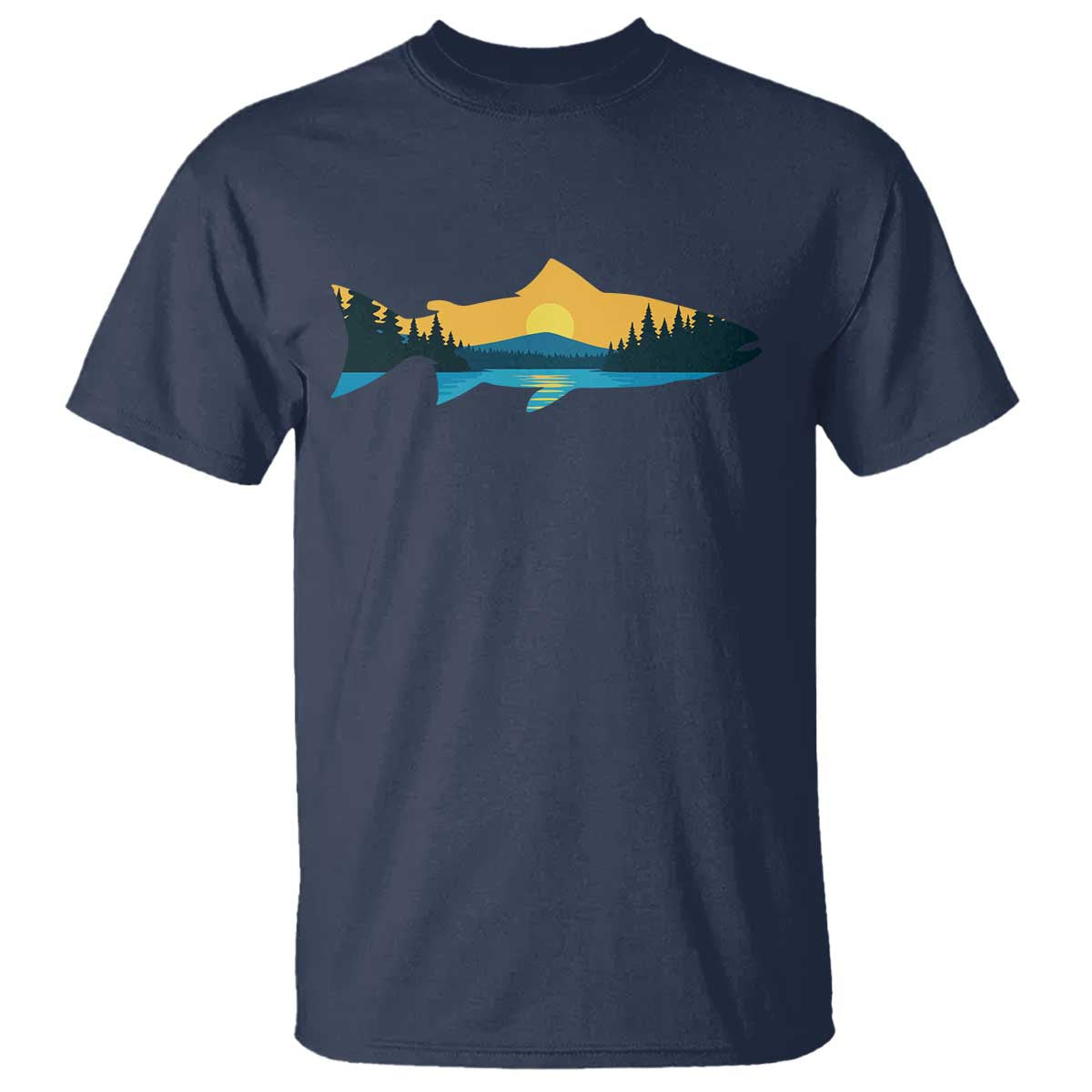 Trout Fly Fishing Outdoor Forest Mountain Nature Wildlife Fisherman T Shirt - Wonder Print Shop