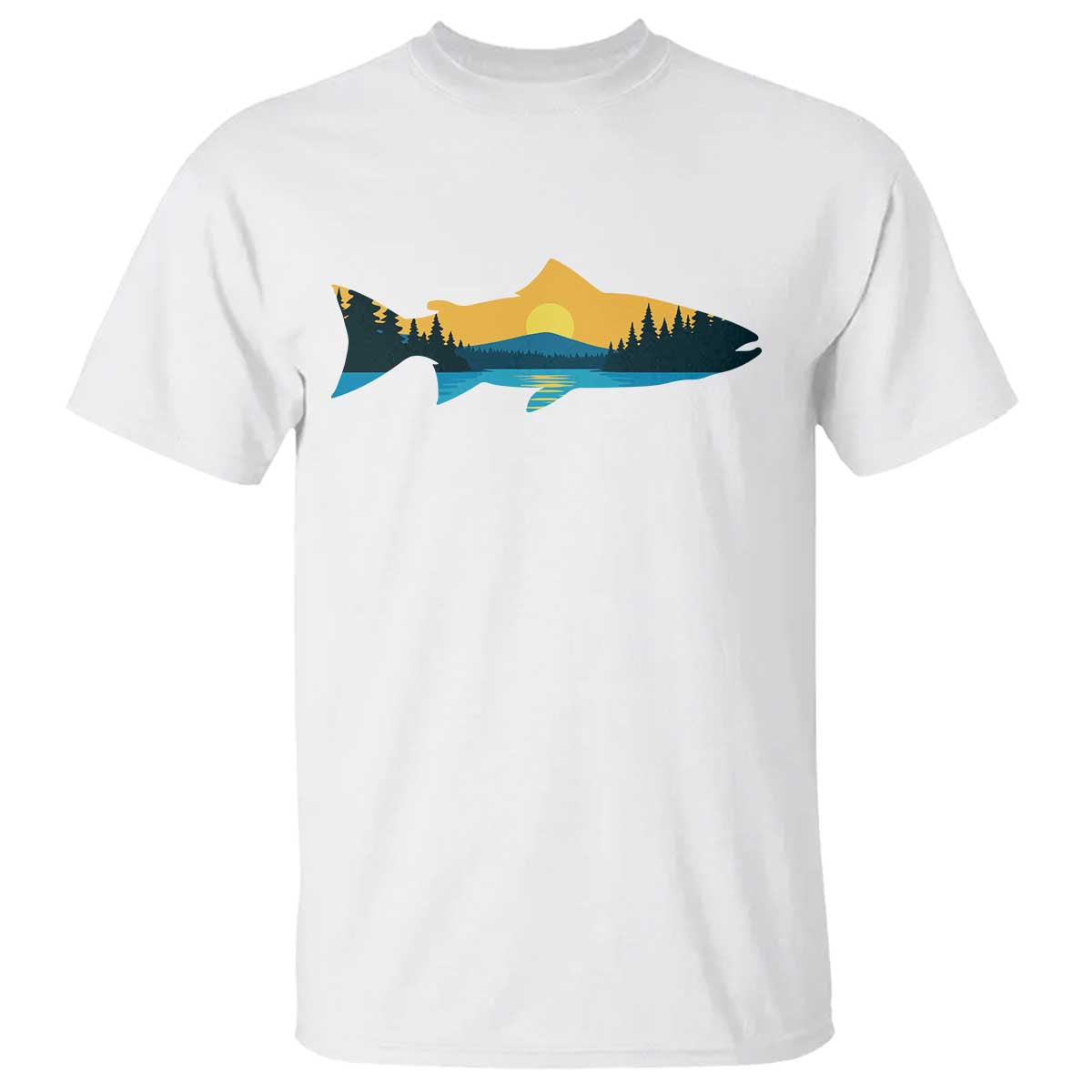 Trout Fly Fishing Outdoor Forest Mountain Nature Wildlife Fisherman T Shirt - Wonder Print Shop