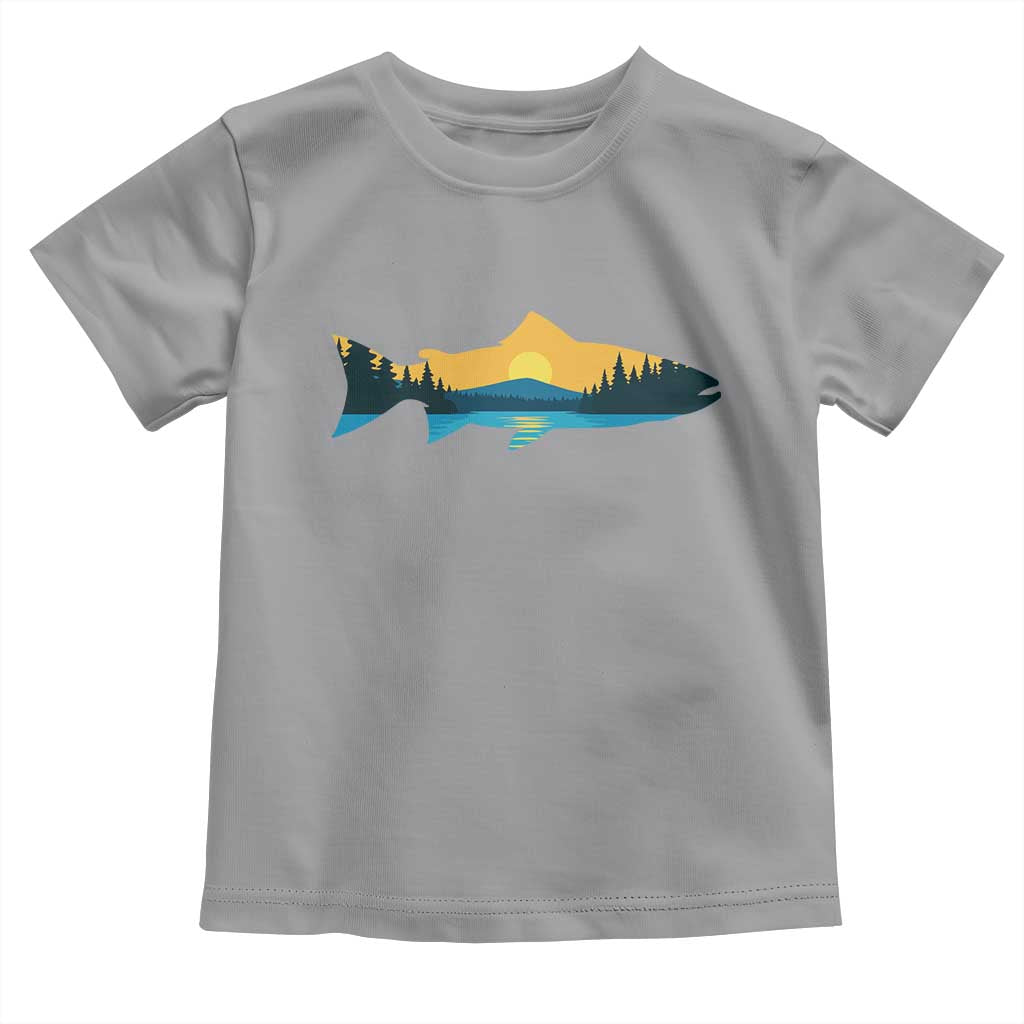Trout Fly Fishing Outdoor Forest Mountain Nature Wildlife Fisherman Toddler T Shirt - Wonder Print Shop