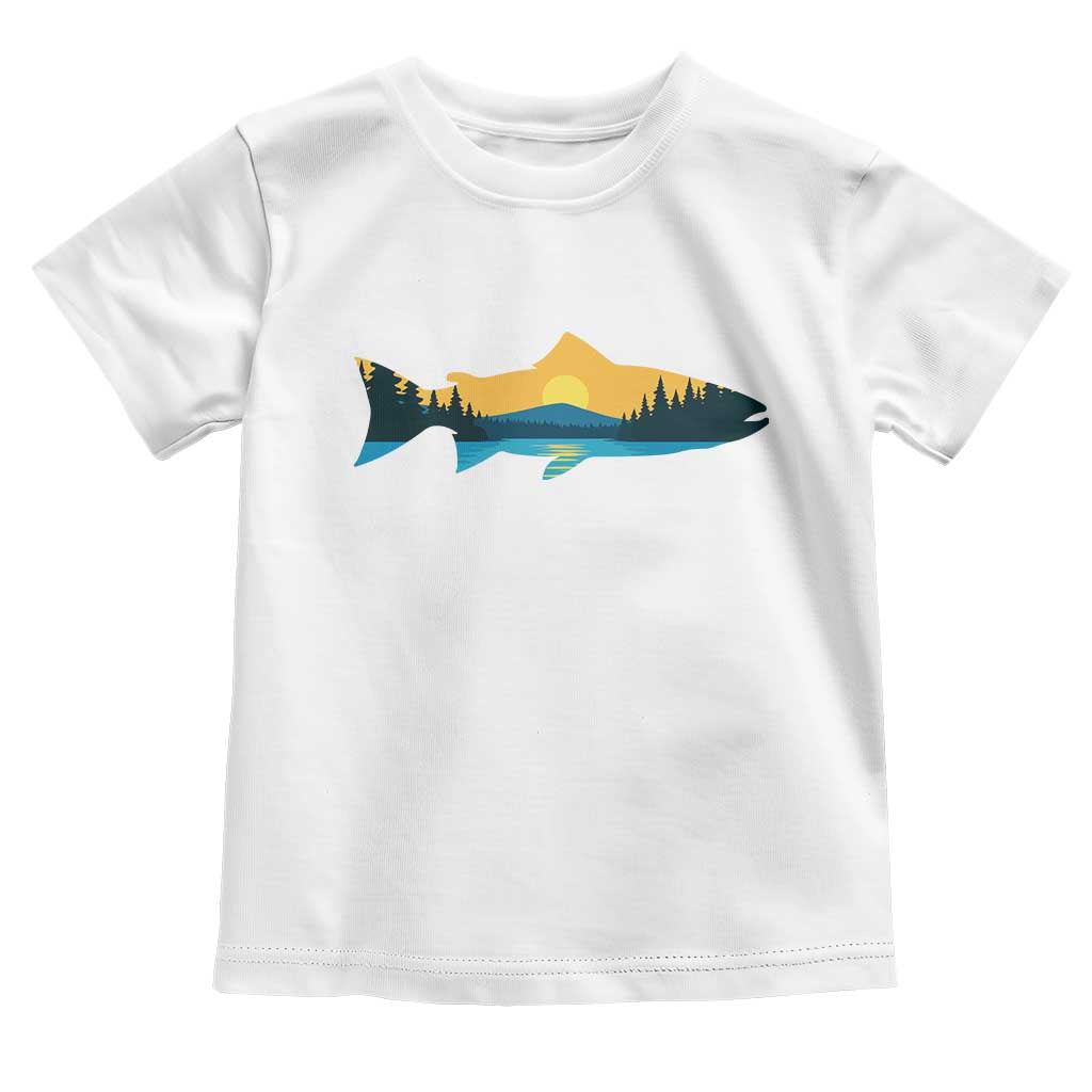 Trout Fly Fishing Outdoor Forest Mountain Nature Wildlife Fisherman Toddler T Shirt - Wonder Print Shop