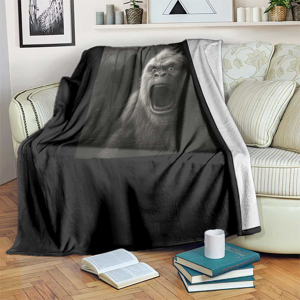 Funny Bigfoot Sasquatch Halloween The Grim Reaper Throw Blanket - Wonder Print Shop