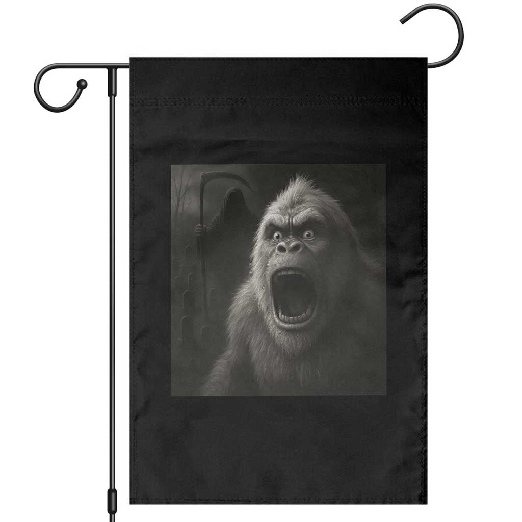 Funny Bigfoot Sasquatch Halloween The Grim Reaper Garden Flag - Wonder Print Shop