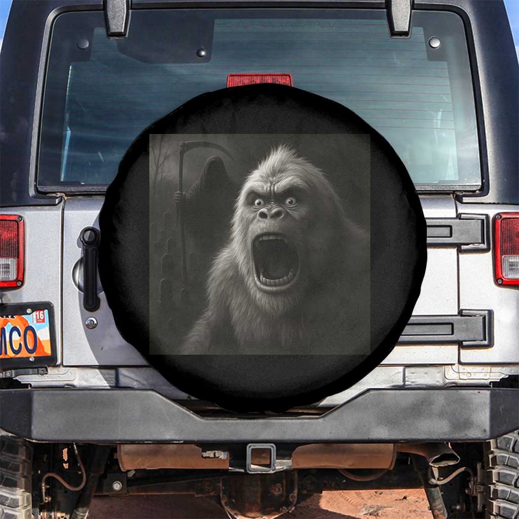 Funny Bigfoot Sasquatch Halloween The Grim Reaper Spare Tire Cover - Wonder Print Shop