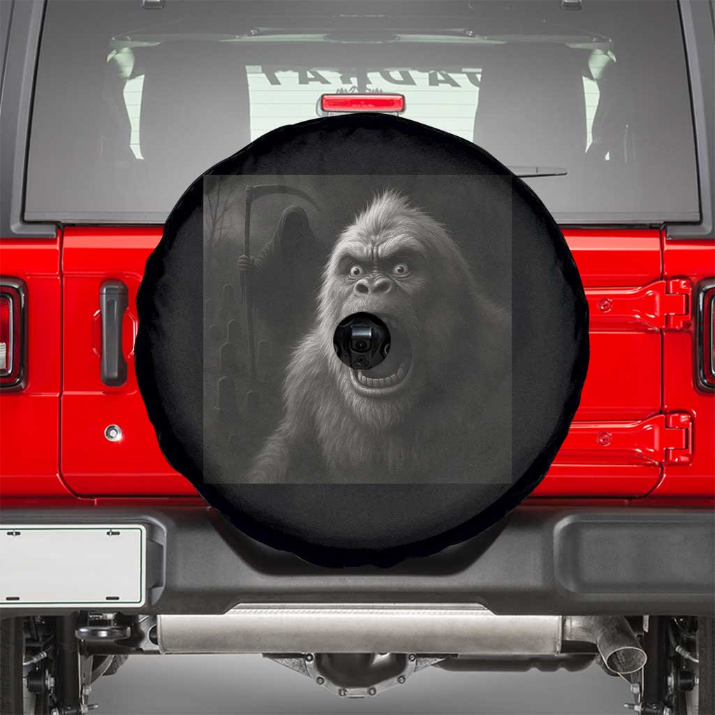 Funny Bigfoot Sasquatch Halloween The Grim Reaper Spare Tire Cover - Wonder Print Shop