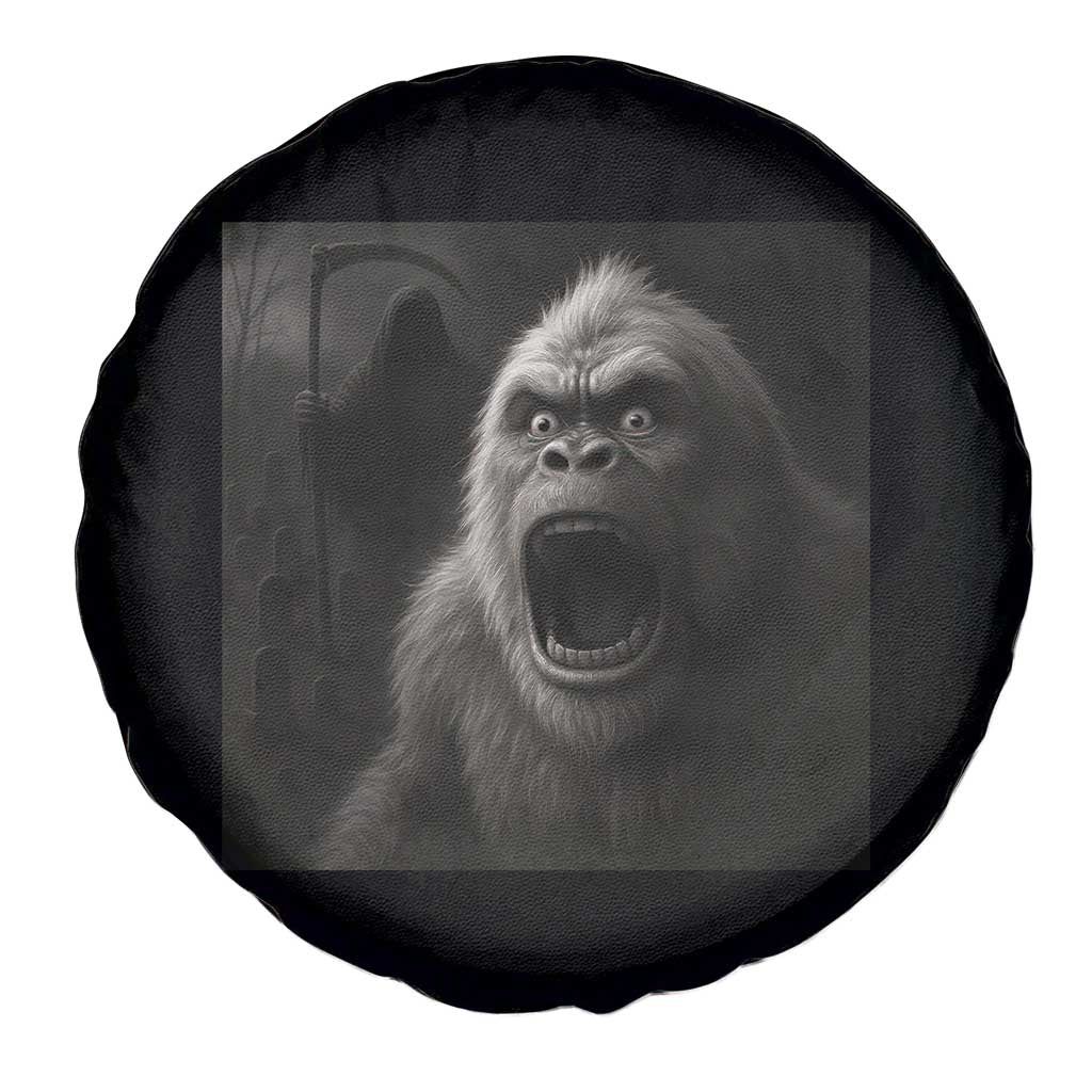 Funny Bigfoot Sasquatch Halloween The Grim Reaper Spare Tire Cover - Wonder Print Shop