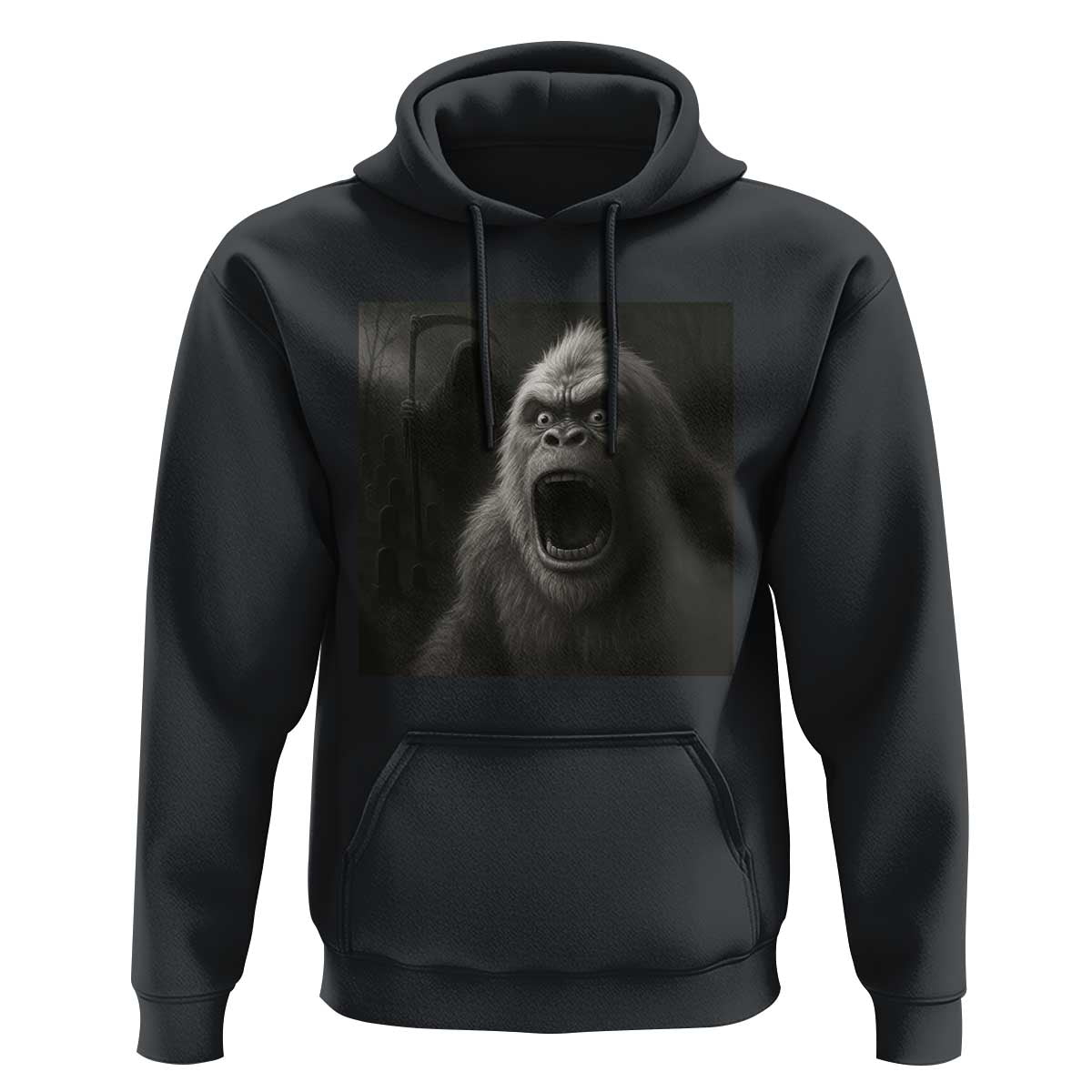 Funny Bigfoot Sasquatch Halloween The Grim Reaper Hoodie - Wonder Print Shop