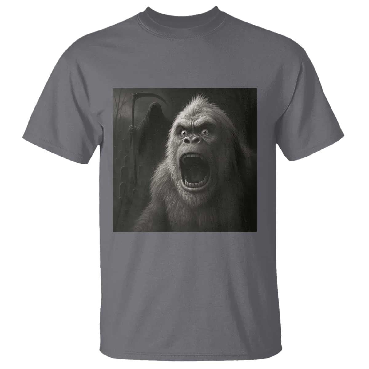 Funny Bigfoot Sasquatch Halloween The Grim Reaper T Shirt - Wonder Print Shop