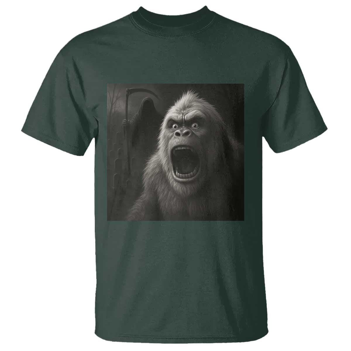 Funny Bigfoot Sasquatch Halloween The Grim Reaper T Shirt - Wonder Print Shop