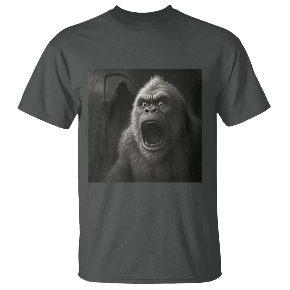Funny Bigfoot Sasquatch Halloween The Grim Reaper T Shirt - Wonder Print Shop