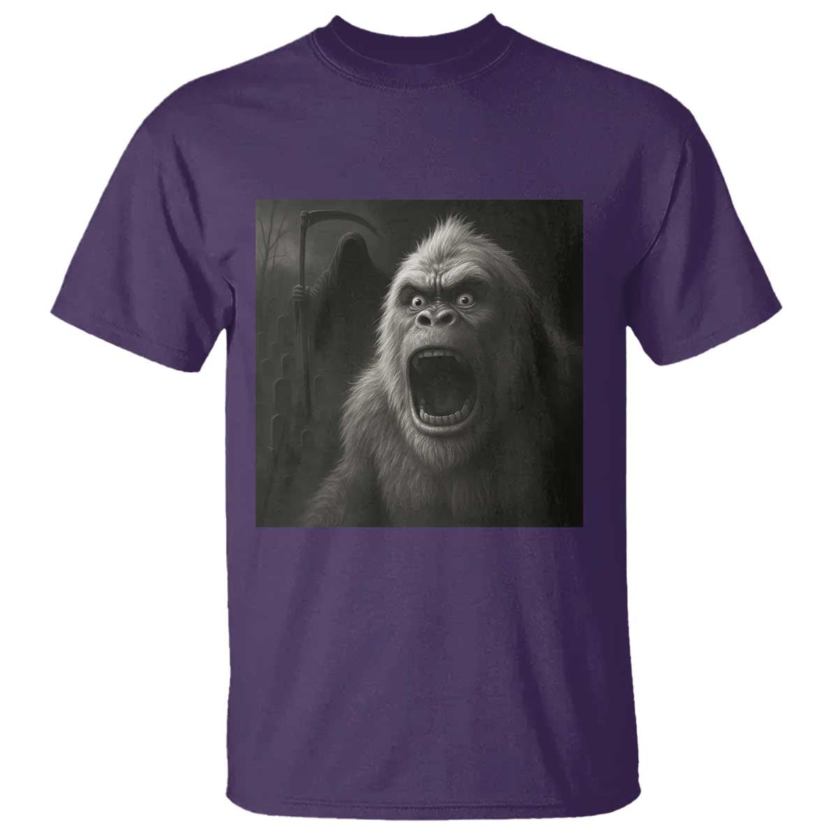 Funny Bigfoot Sasquatch Halloween The Grim Reaper T Shirt - Wonder Print Shop