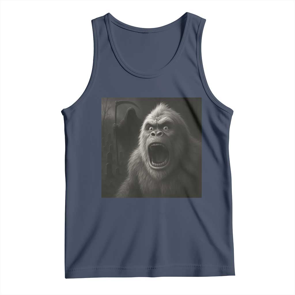 Funny Bigfoot Sasquatch Halloween The Grim Reaper Tank Top - Wonder Print Shop