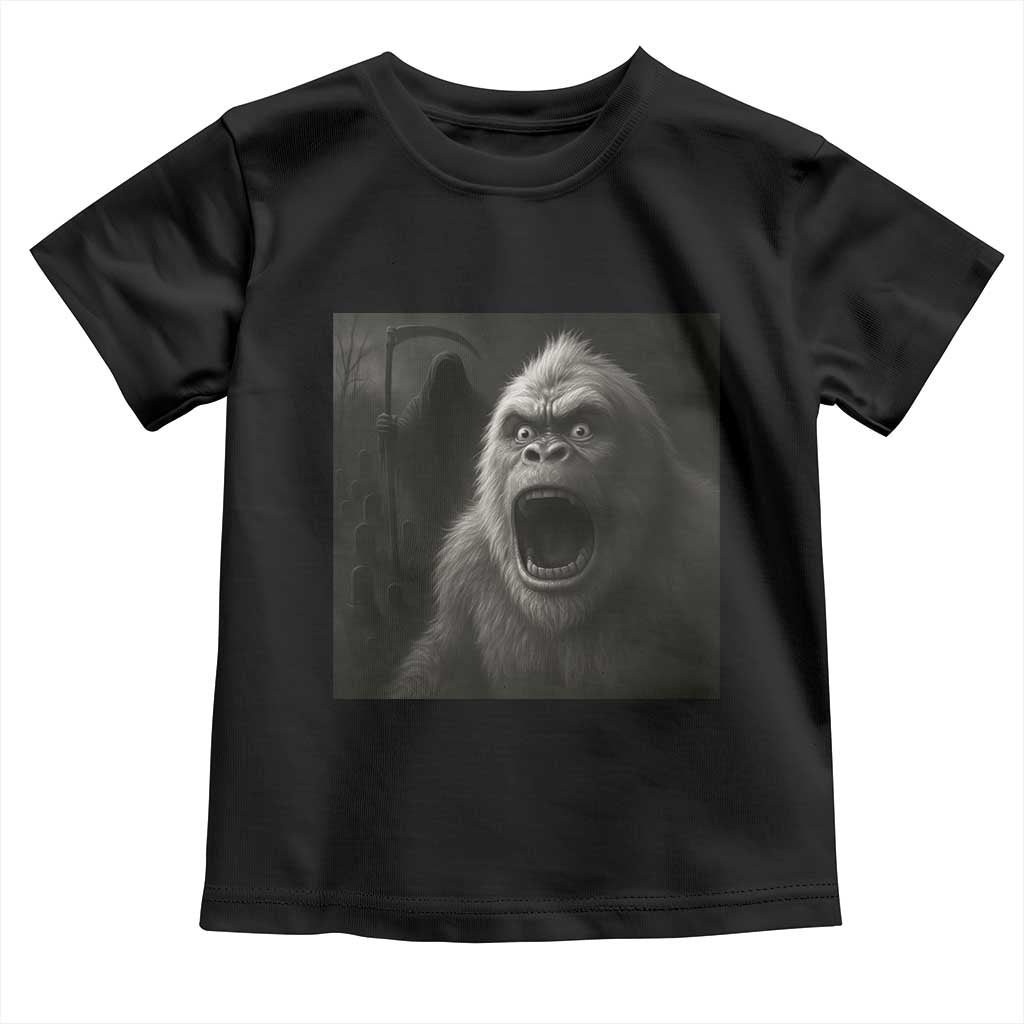 Funny Bigfoot Sasquatch Halloween The Grim Reaper Toddler T Shirt - Wonder Print Shop