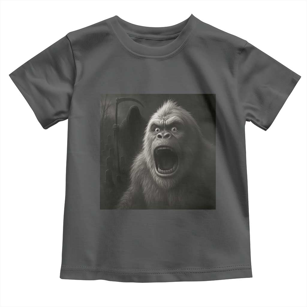 Funny Bigfoot Sasquatch Halloween The Grim Reaper Toddler T Shirt - Wonder Print Shop