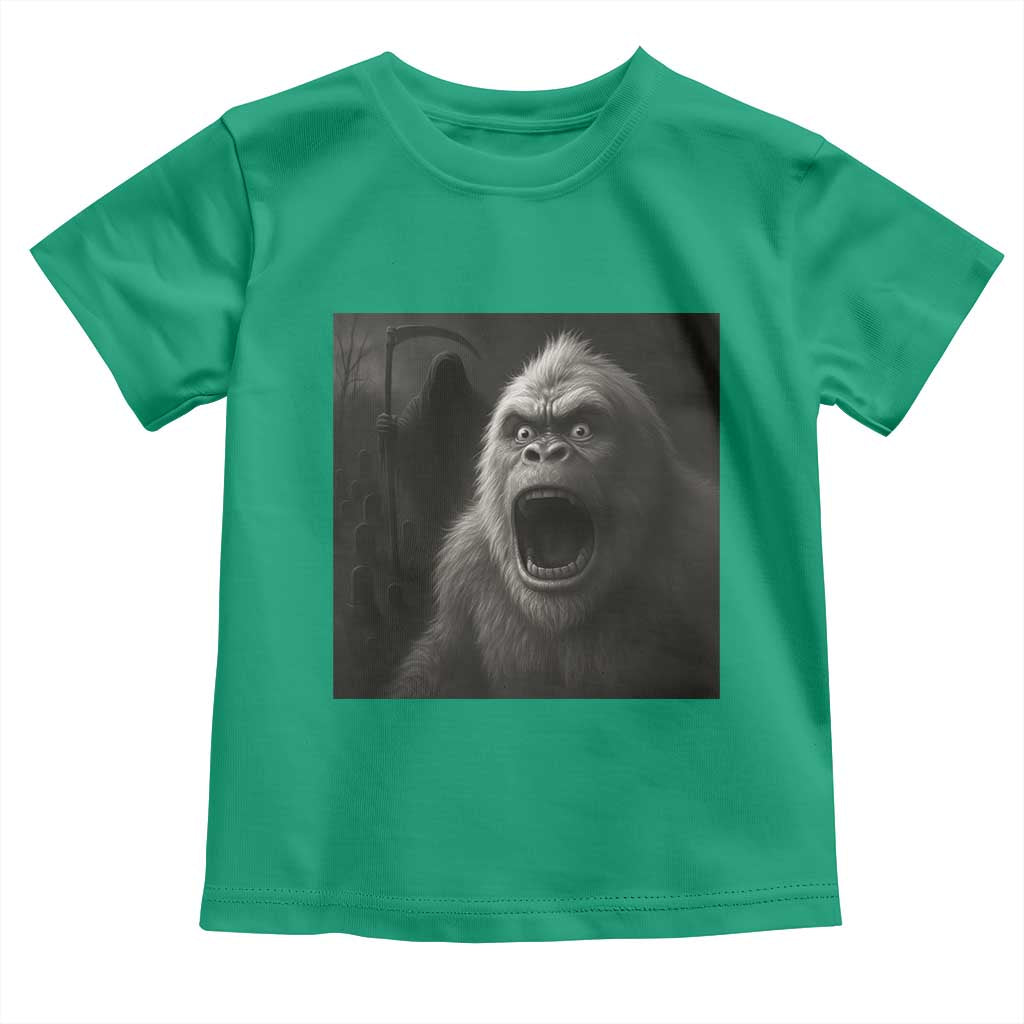Funny Bigfoot Sasquatch Halloween The Grim Reaper Toddler T Shirt - Wonder Print Shop
