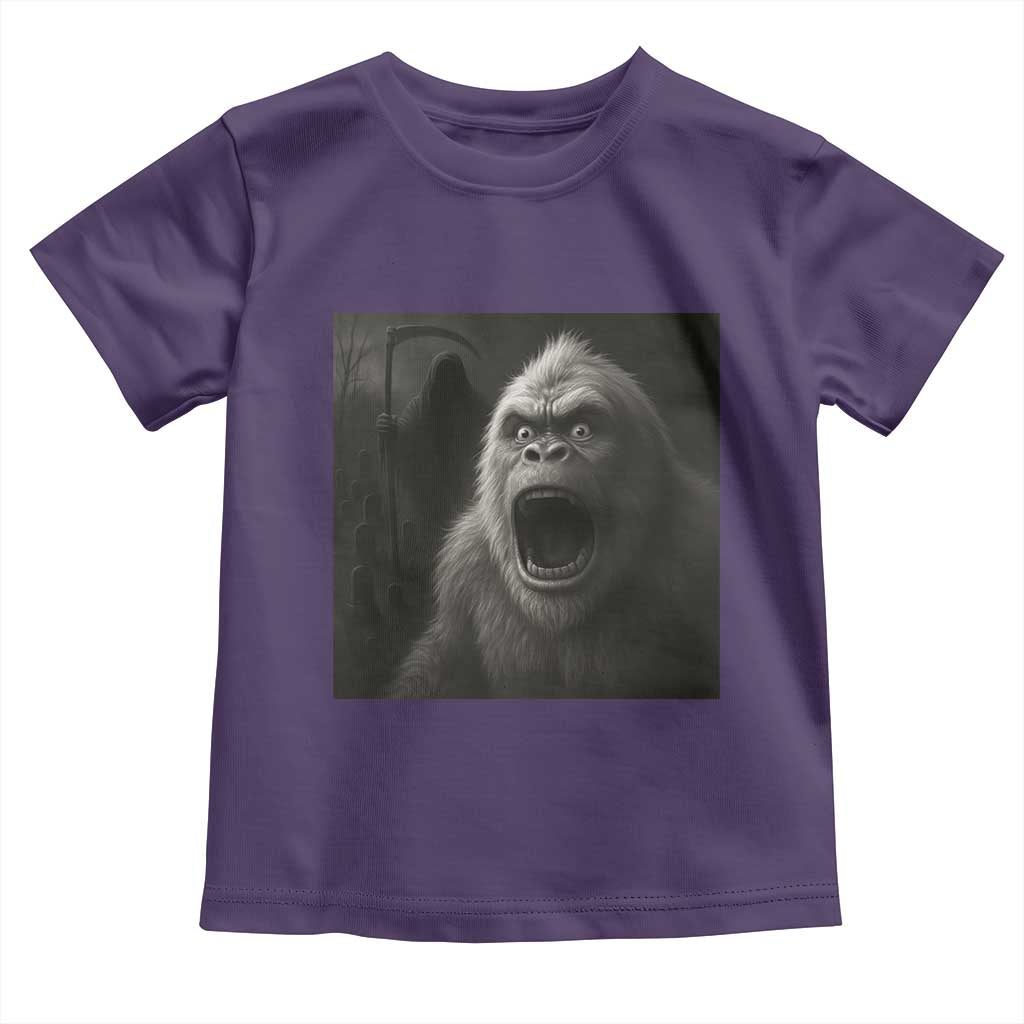 Funny Bigfoot Sasquatch Halloween The Grim Reaper Toddler T Shirt - Wonder Print Shop