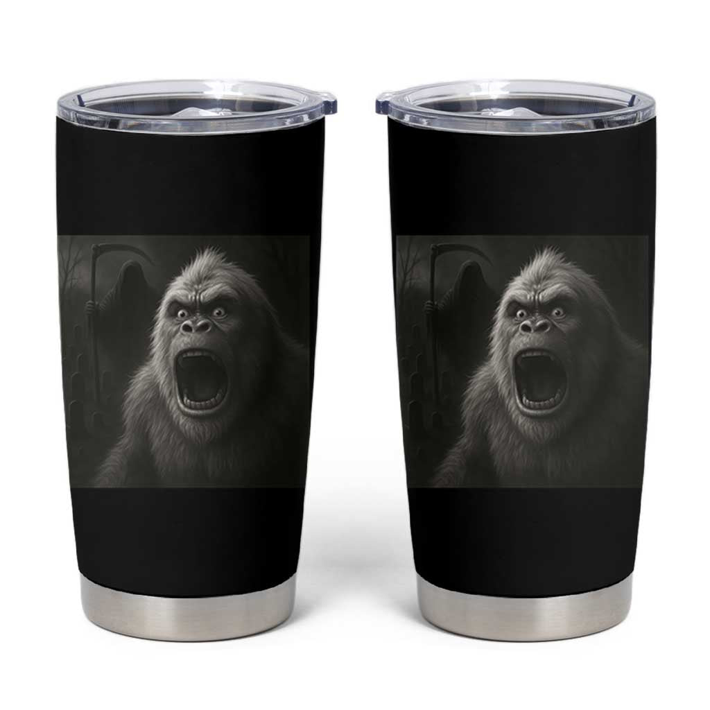 Funny Bigfoot Sasquatch Halloween The Grim Reaper Tumbler Cup - Wonder Print Shop
