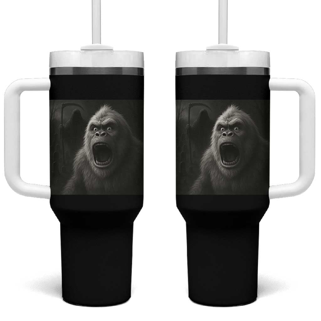Funny Bigfoot Sasquatch Halloween The Grim Reaper Tumbler With Handle - Wonder Print Shop