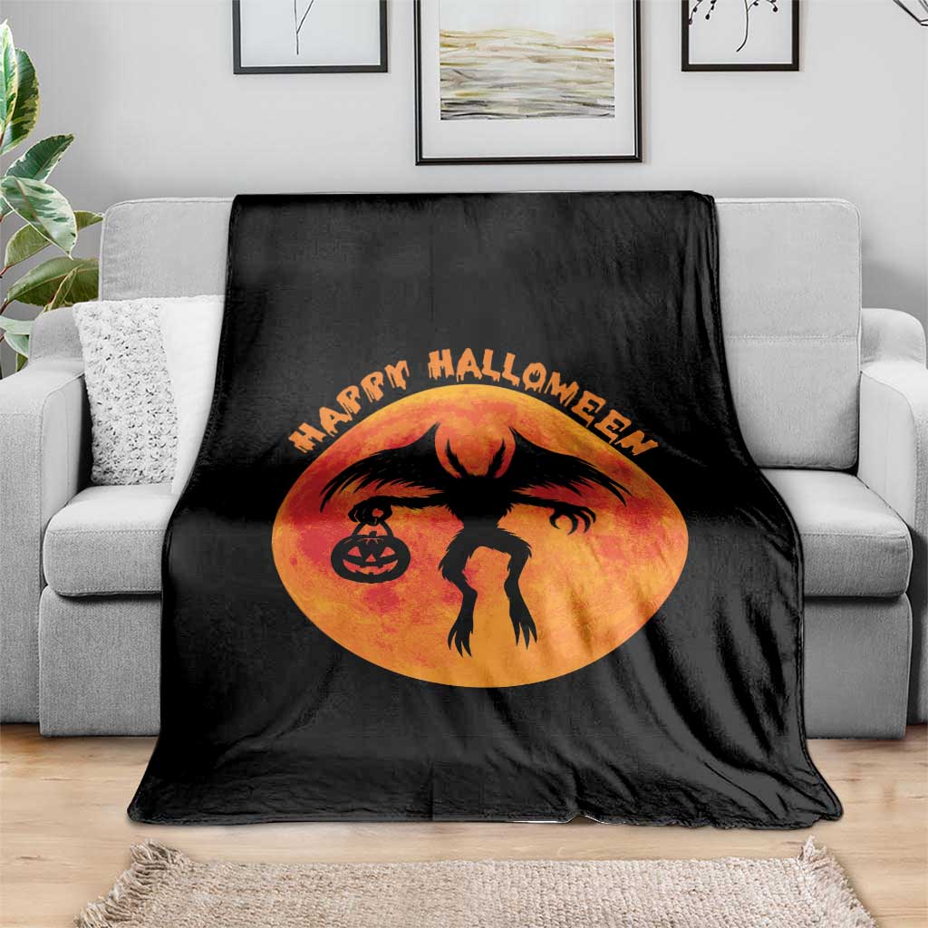 Funny Halloween Mothman Cryptid Creatures Throw Blanket - Wonder Print Shop