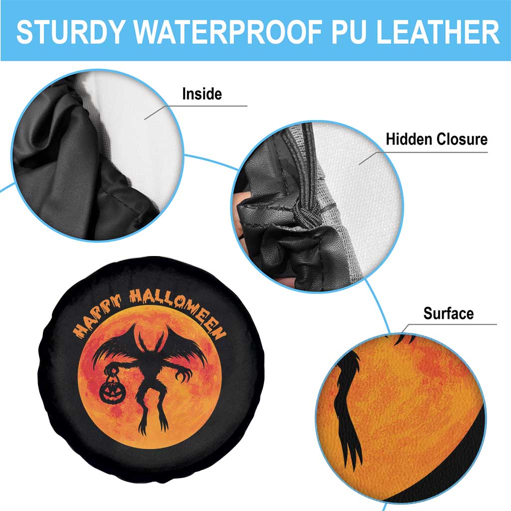 Funny Halloween Mothman Cryptid Creatures Spare Tire Cover - Wonder Print Shop